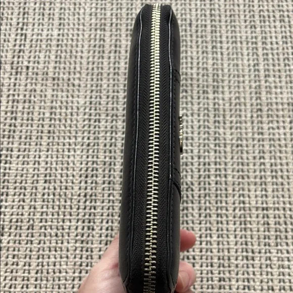 Coach Black Full Zip Leather Wallet - Picture 4 of 8